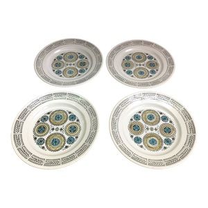 RARE VTG 1960’s BROADHURST KATHIE WINKLE CAROUSEL GEOMETRIC MCM SIDE PLATES 4